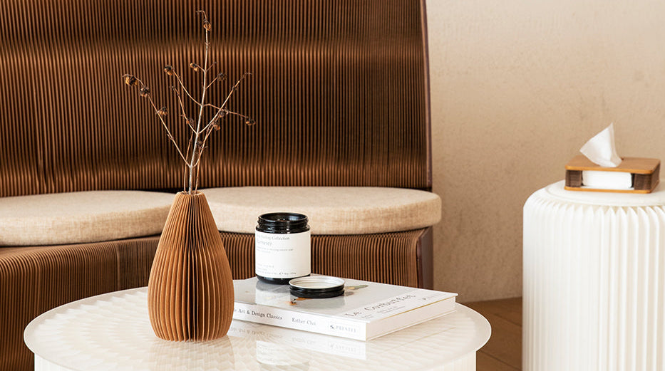 Accordion Paper Vase - Tear-drop shape
