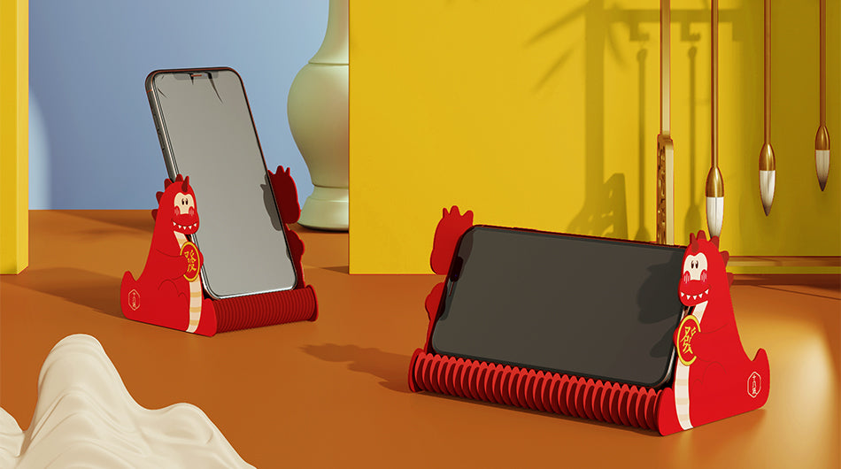 Dragon Paper Phone Stand – Collapsible Dual-View Holder