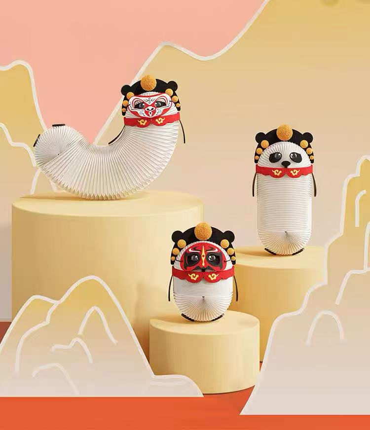 Opera Panda Paper Ornament Set – Face-Changing, Hua Dan & Blessing Panda