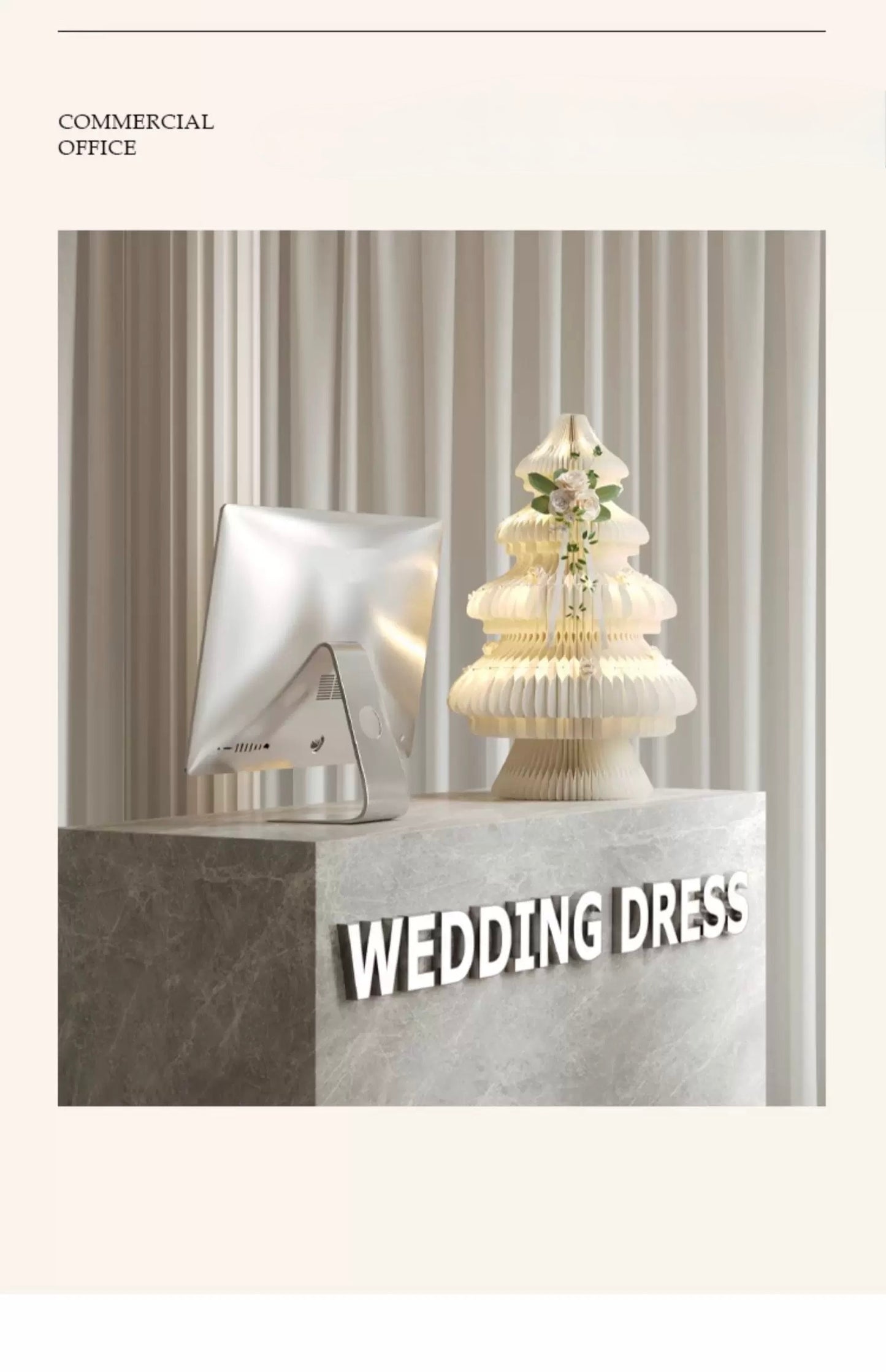 Paper Christmas Tree – ‘Wedding Dress’ Flora-Inspired Xmas Tree