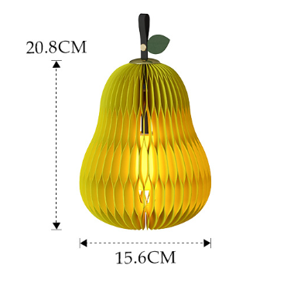 Fruit Lanterns – Foldable Paper Lamps in Apple, Pear & Persimmon Shapes