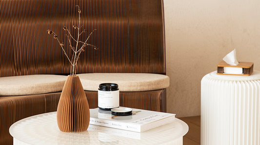 Accordion Paper Vase - Tear-drop shape