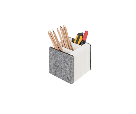 Accordion Kraft Paper Pen Holder – Expandable Desk Organiser with Bamboo or Felt Panels