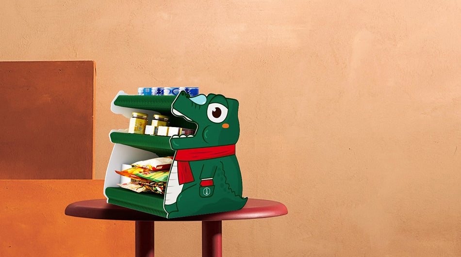 Crocodile Paper Snack Rack – Collapsible Concertina Shelf for Snacks & Toy