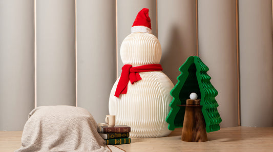 Large Foldable Paper Snowman – Reusable Holiday Decoration