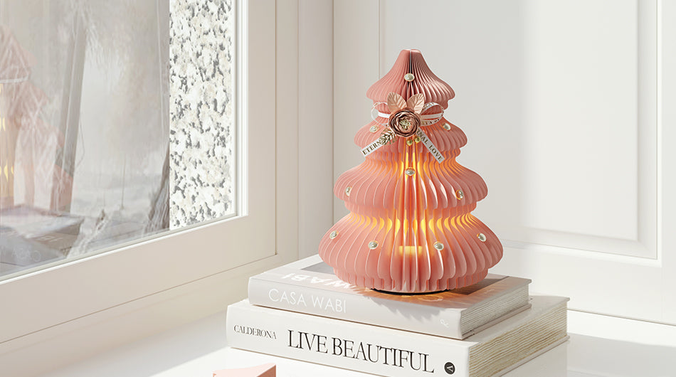 Paper Christmas Tree - Flower Mini Xmas Tree with music box