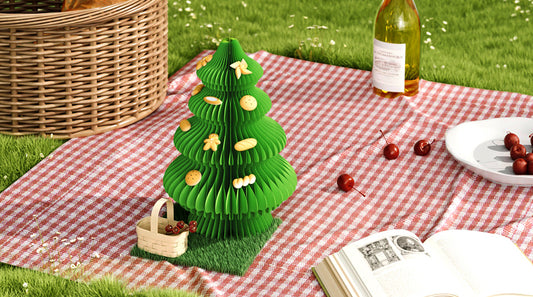 Paper Christmas Tree – Mini Xmas Tree for Dining Table with Cookie Décor