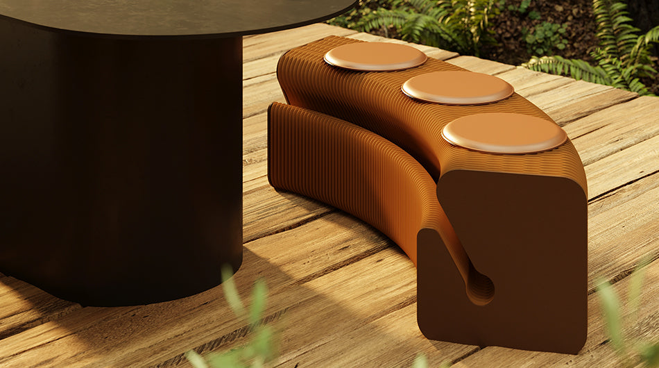 Foldable Kraft Paper Bench – Expandable, Lightweight, and Sustainable Seating