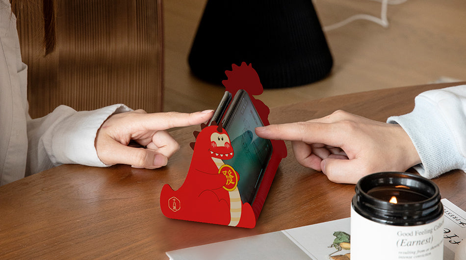 Dragon Paper Phone Stand – Collapsible Dual-View Holder