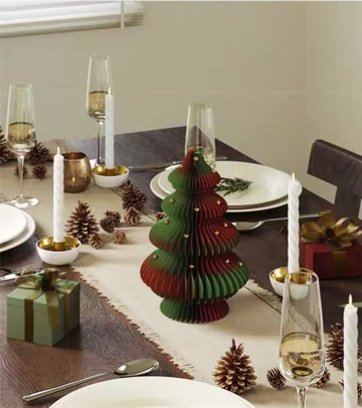 Paper Christmas Tree - Colour Block Mini Xmas Tree