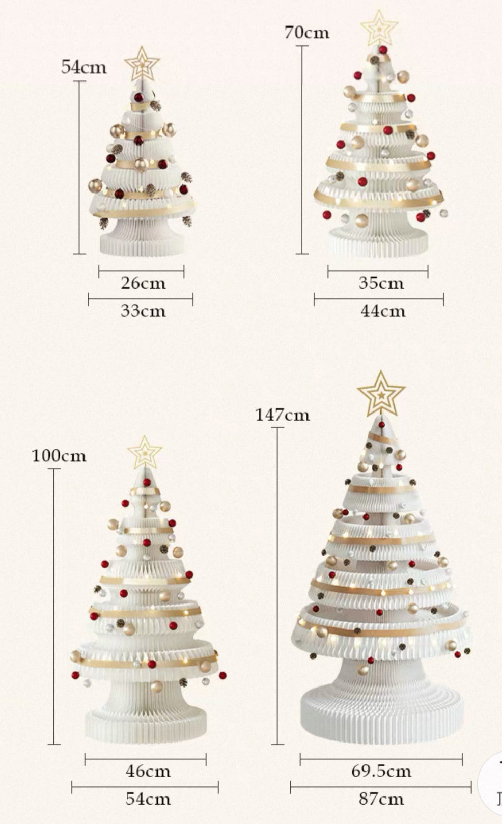 Paper Christmas Tree - Decorated Xmas Tree