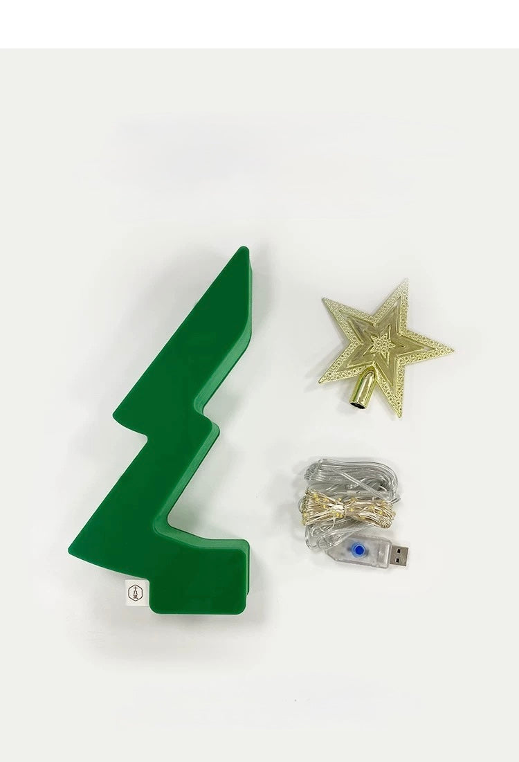 Mini Illuminated Paper Christmas Tree – Holiday Table Décor with LED Light