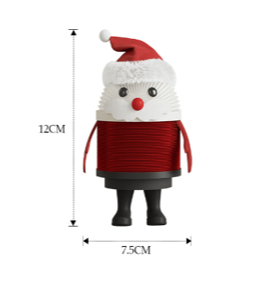 Mini Christmas Santa & Snowman Figures – Foldable Paper Holiday Decor