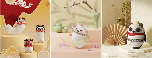 Opera Panda Paper Ornament Set – Face-Changing, Hua Dan & Blessing Panda