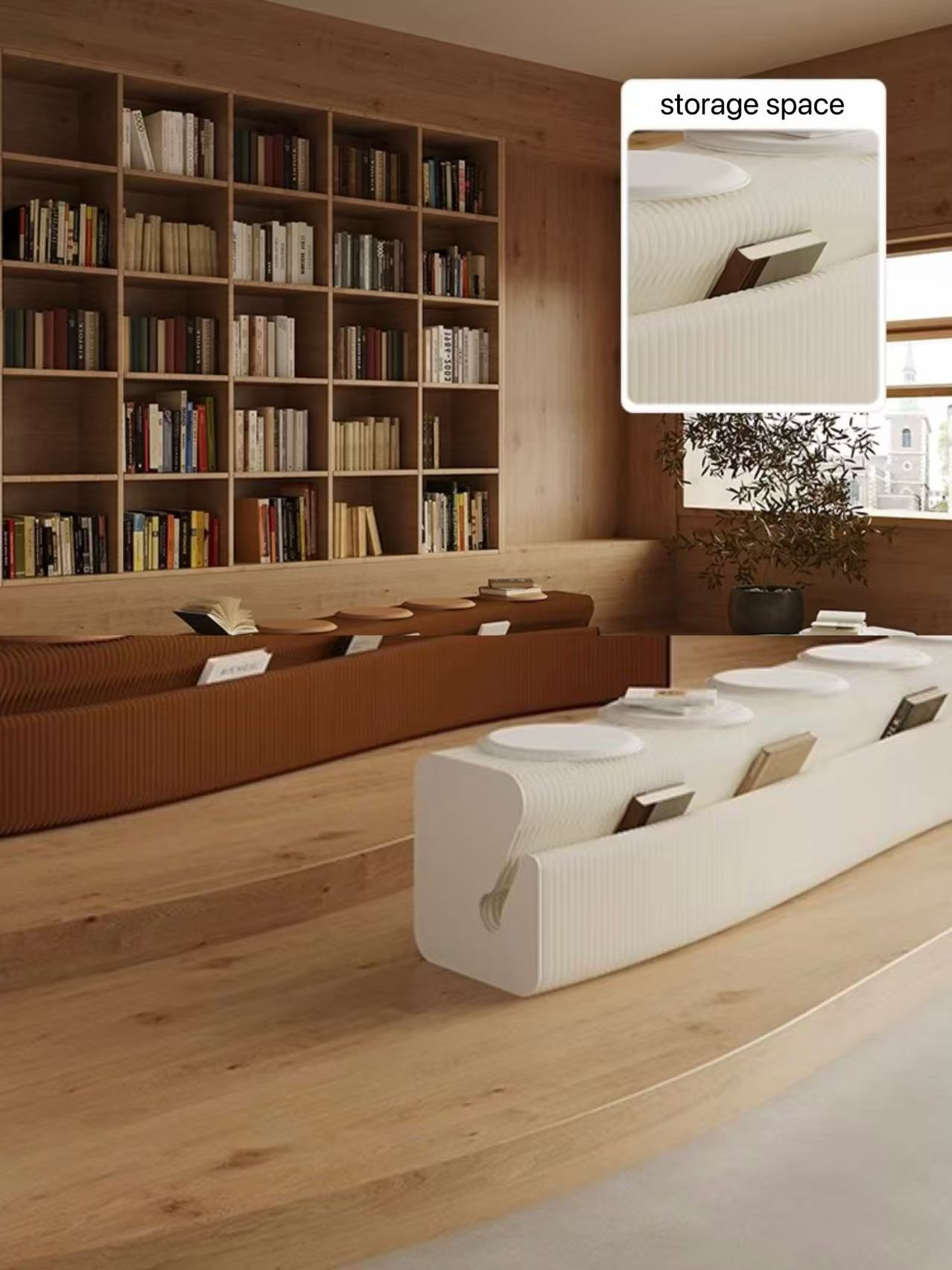 Foldable Kraft Paper Bench – Expandable, Lightweight, and Sustainable Seating