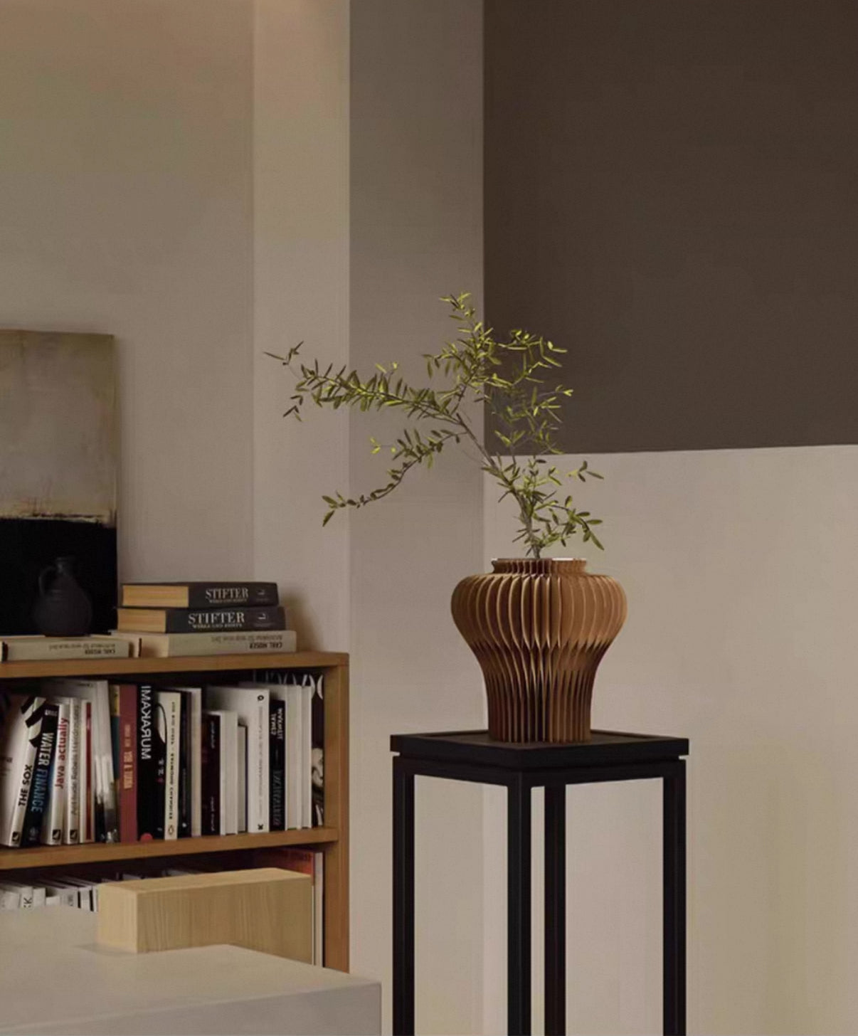 Antique Pottery-Inspired Paper Vase – Foldable Flower Vessel in 2 Sizes